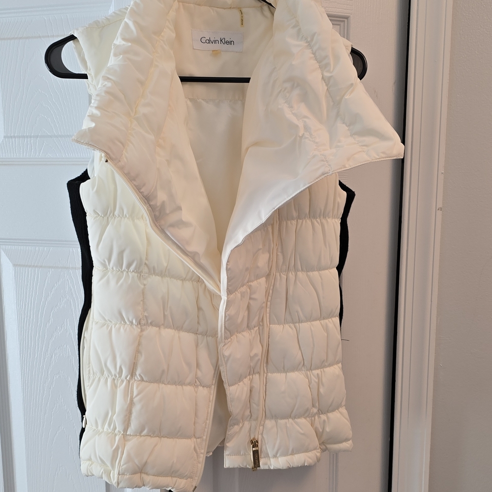 Calvin Klein White Puffer Vest